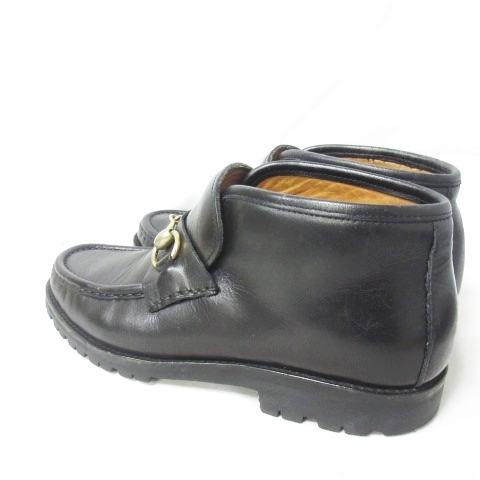 グッチ GUCCI ビット ブーツ ハイカット ローファー レザー