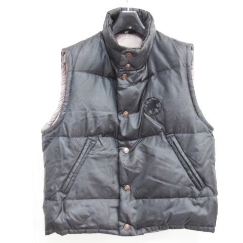 ハンティングワールド Hunting World ダウンベスト スタンドカラー ワンポイント 刺繍 ロゴ グレー S 0109 Ibs44 メンズ 098 ベクトルパーク