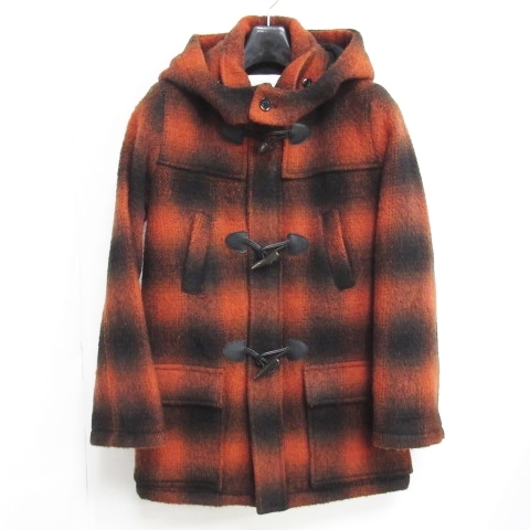 バーバリー チルドレン Burberry Children 美品 ダッフルコート 中綿ジャケット ウール チェック ジップアップ フード 茶 黒 系 12y 152cm 約xs Ibs36 0128 メンズ レディース 098 ベクトルパーク