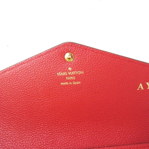 ルイヴィトン モノグラム アンプラント ポルトフォイユ サラ 長財布 赤