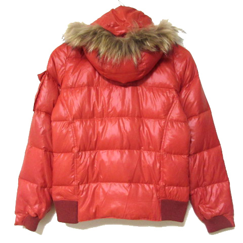 マーモット Marmot ダウン ジャケット ジップアップ ラクーンファー フーディー 薄赤 S 0309 Ecm レディース 098 ベクトルパーク