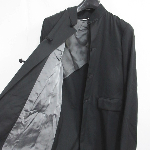 コムデギャルソンオムプリュス Comme Des Garcons Homme Plus ロングジャケット チャイナカラー ピラミッド スタッズ コート 上着 ウール ブラック 黒 Xs Ibs12 0229 メンズ 098 ベクトルパーク