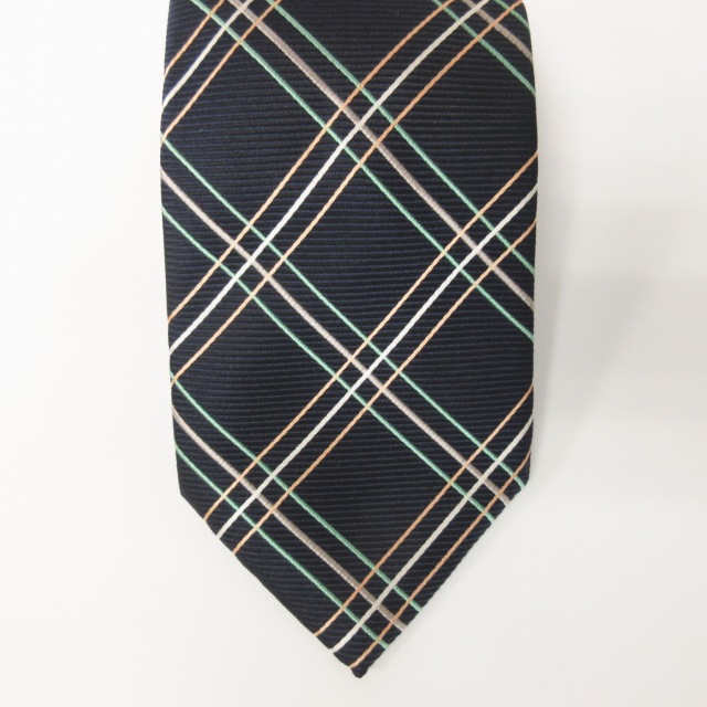 バーバリーブラックレーベル Burberry Black Label ネクタイ チェック シルク ジャガード ネイビー 紺 0620 メンズ 098 902006200006 ベクトルパーク