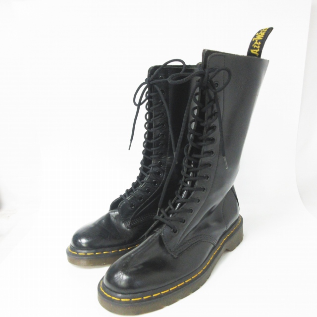 ドクターマーチン Dr Martens 14ホール ブーツ ミディアム丈 ブラック 黒 Uk8 0705 Ibs60 メンズ 098 ベクトルパーク