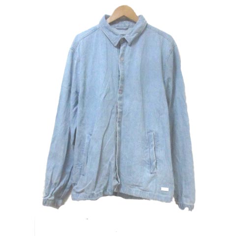 ザラマン Zara Man デニム ウォッシュ ブルゾン スナップボタン ジャケット 青 ブルー Xl 大きいサイズ コットン X メンズ 098 ベクトルパーク