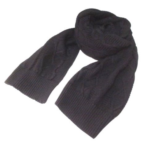 ザラマン Zara Man マフラー ニット 黒 ブラック M X メンズ 098 ベクトルパーク