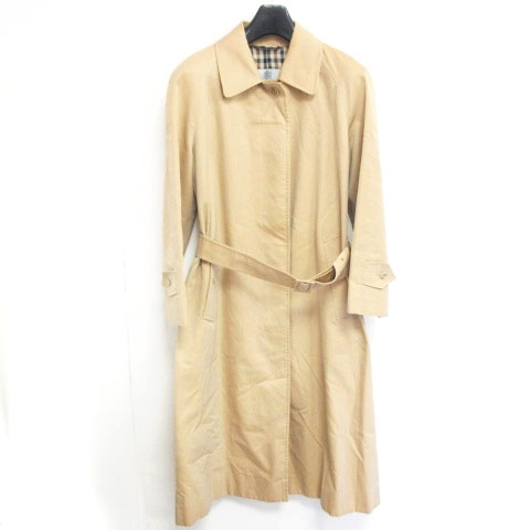 アクアスキュータム Aquascutum アクア5 Aqua5 トレンチコート シングル ステンカラー ヴィンテージ 裏地チェック 英国製 ベージュ 0815 Ibs70 レディース 098 ベクトルパーク