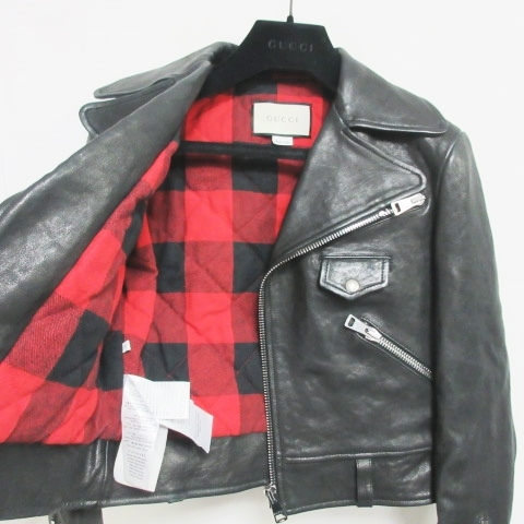 グッチ GUCCI Insect Biker Jacket スタッズ ライダースジャケット 