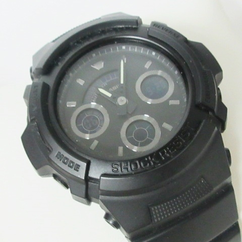 カシオジーショック Casio G Shock 腕時計 Aw 591bb デジアナ クォーツ ラバー オールブラック 黒 稼働品 箱付き09 メンズ 098 ベクトルパーク