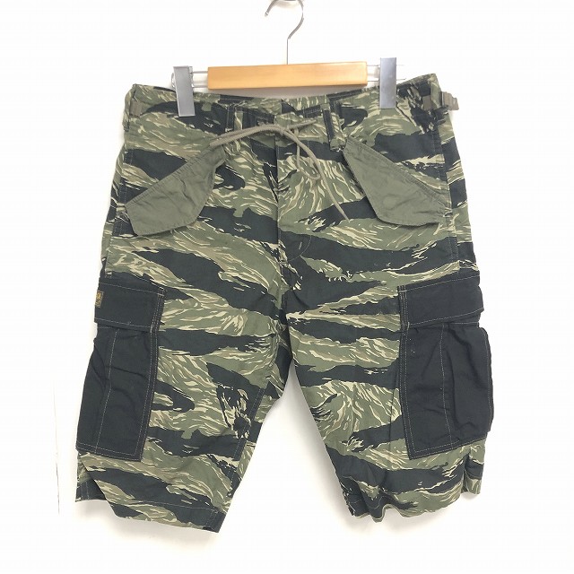 トイズマッコイ Toys Mccoy カーゴ ハーフパンツ 迷彩 カモフラージュ柄 カモフラ 緑 カーキ 30 08 メンズ 098 ベクトルパーク