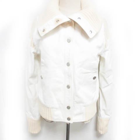 シャネル CHANEL 03A デニムジャケット ブルゾン ココボタン ニット  