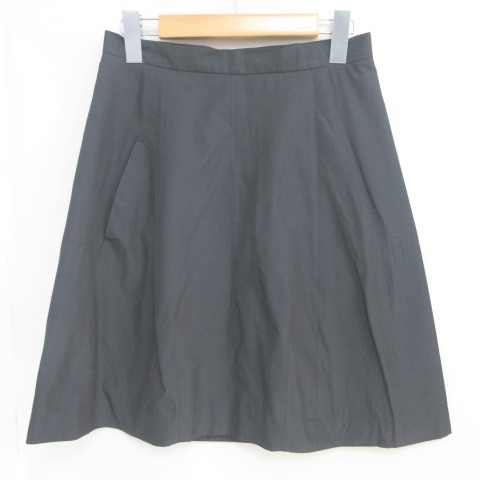 クロエ CHLOE フレアスカート ストレッチ 黒 ブラック 36 RRR 1120 