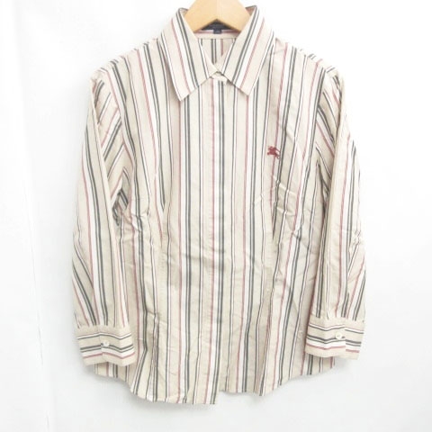 バーバリー ロンドン BURBERRY LONDON 美品 ストライプシャツ コットン 