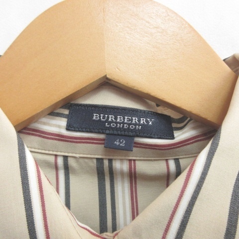 バーバリー ロンドン BURBERRY LONDON 美品 ストライプシャツ コットン 