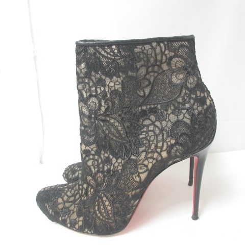 クリスチャンルブタン Christian louboutin レース ショートブーツ 