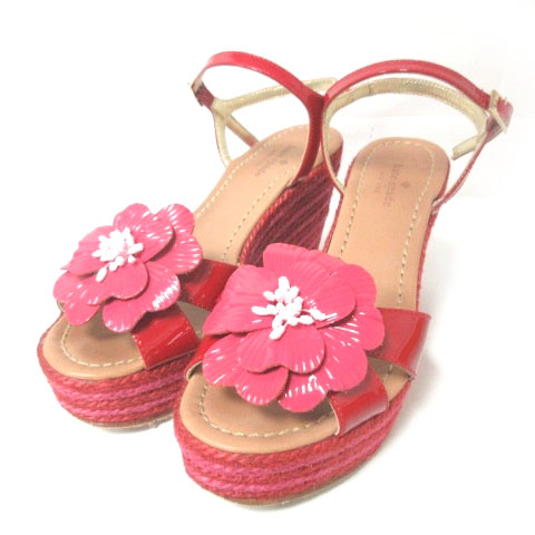 ケイトスペード KATE SPADE ウェッジソール サンダル 花 モチーフ 