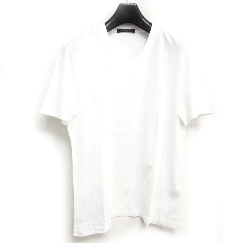 ルイヴィトン LOUIS VUITTON Tシャツ 半袖 Vネック 無地 サークルロゴ  