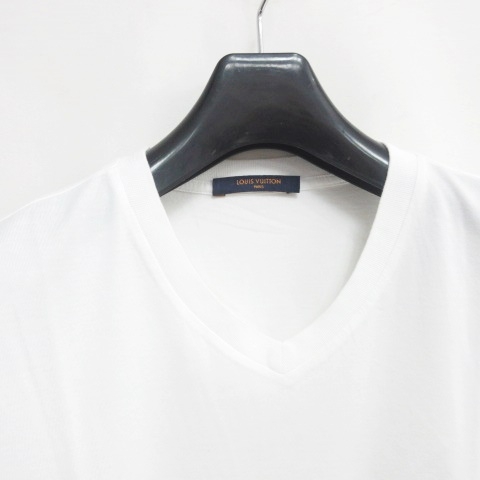 ルイヴィトン LOUIS VUITTON Tシャツ 半袖 Vネック 無地 サークルロゴ 