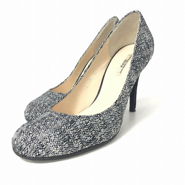 セブントゥエルブサーティ Vii Xii Xxx ツイード ポインテッドトゥ パンプス 黒 ブラック 36 約23cm Rrr 1124 レディース 098 ベクトルパーク