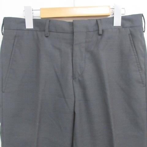 プラダ PRADA スラックス ウールパンツ ロングパンツ グレー 灰 46