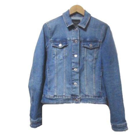 ザラ トラファルック Zara Trafaluc Gジャン ジャケット 上着 ジージャン デニム ストレッチ 青 ブルー M コットン 胸ポケット X メンズ 098 ベクトルパーク