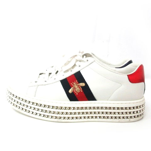 グッチ GUCCI ACE エース レースアップ 厚底 スニーカー 505995 