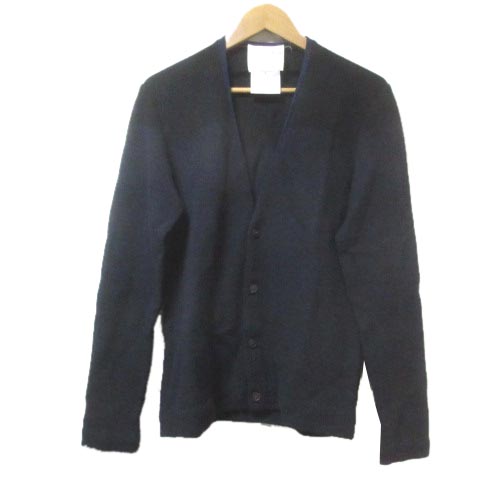 ステファンシュナイダー Stephan Schneider カーディガン 長袖 ウール バイカラー 黒 紺 ブラック ネイビー 3 Mサイズ相当 X メンズ 098 ベクトルパーク