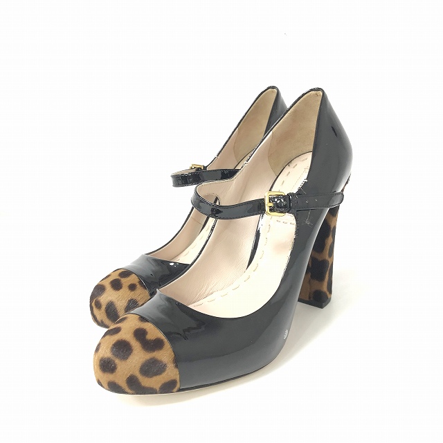 miumiu ヒョウ柄ハラコローファー38 狭