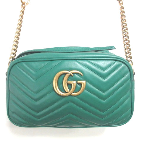 グッチ GUCCI GGマーモント チェーンショルダーバッグ キルティング  
