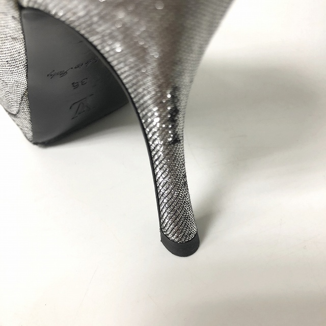 ルイヴィトン LOUIS VUITTON フラワーモチーフ オープントゥ パンプス 