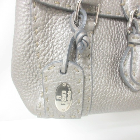フェンディ FENDI セレリア ミニリンダ ハンドバッグ シボレザー ロゴ  