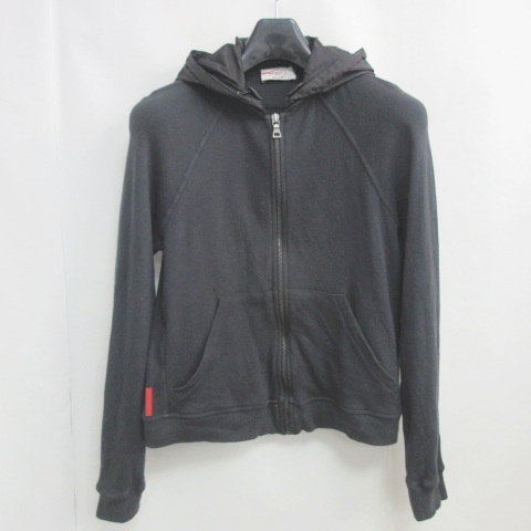プラダスポーツ PRADA SPORT パーカー フード ナイロン切替 スウェット 