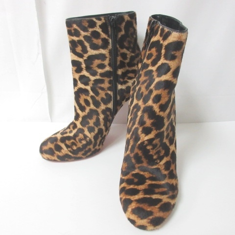 クリスチャンルブタン Christian louboutin レオパード ショートブーツ 