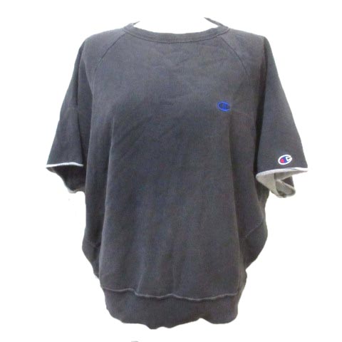 チャンピオン Champion リバースウィーブ ビッグスウェットクルーネック トレーナー 半袖 ドルマンスリーブ チャコールグレー M コットン Nvw X レディース 098 ベクトルパーク