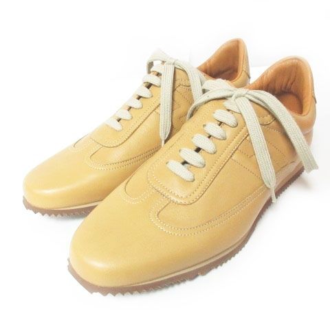 未使用品 エルメス HERMES クイックレザースニーカー シューズ Hロゴ 