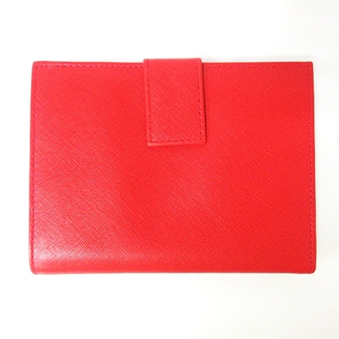 未使用品 プラダ PRADA M172 二つ折り財布 Wホック サフィアーノレザー