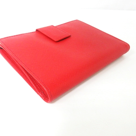 未使用品 プラダ PRADA M172 二つ折り財布 Wホック サフィアーノレザー