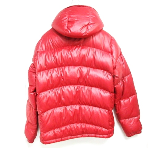 マーモット MARMOT ダウンジャケット フード M-3 レッド 赤 L 0415 