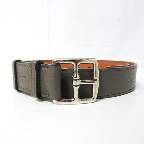 HERMES エトリヴィエール 80 レザーベルト HERMES エルメス エトリヴィエール □R刻印 2014年製 シルバー金具