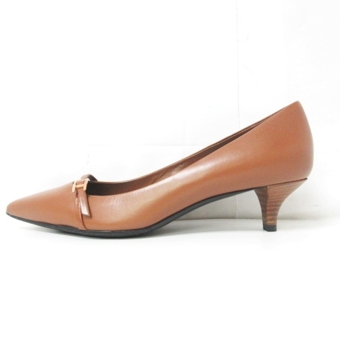 エルメス HERMES 美品 アピ3 パンプス ヒール Hロゴ 金具 ポインテッド 