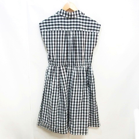 トッカ Tocca ワンピース ひざ丈 ハーフボタン ブロックチェック柄 ビジュー ブラック グレー ホワイト 9ar 0702 Nvw レディース 098 ベクトルパーク
