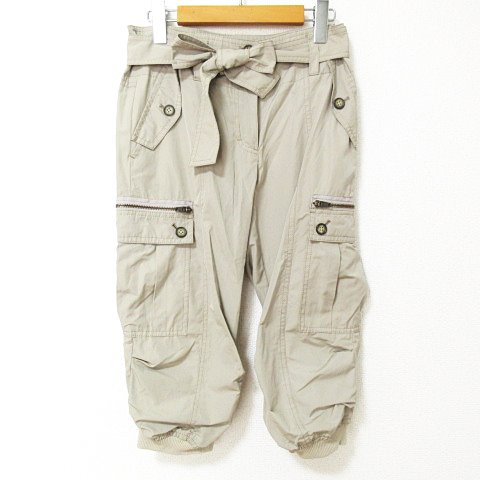 マイケルマイケルコース Michael Michael Kors カーゴ パンツ スラックス クロップド ベルト付き ベージュ 4 Ecr8 レディース 098 ベクトルパーク