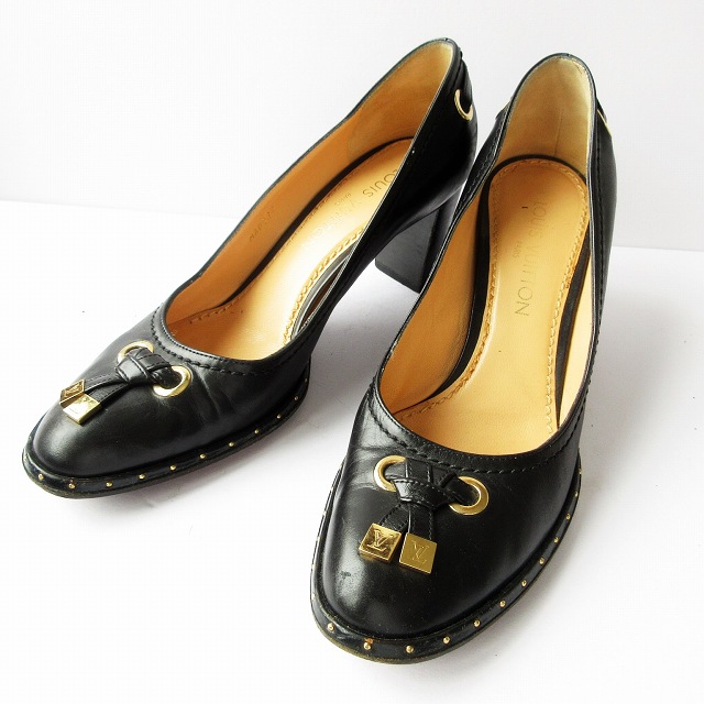 ルイヴィトン LOUIS VUITTON パンプス ヒール タッセル レザー MA0034 