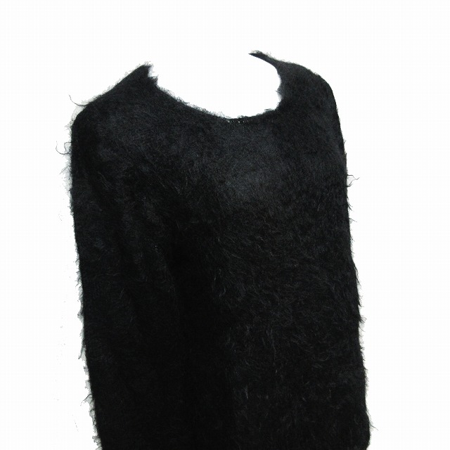 コムデギャルソンコムデギャルソン COMME des GARCONS COMME des GARCONS コムコム 美品 AD2019 19AW モヘヤ混 長袖 ニット セーター トップス ブラック M 1119 レディース オンラインストア特価 comme des garcons コムコム ニット ニット/セーター