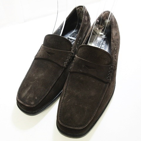 人気ブランドを シューズ スリッポン コインローファー ペニーローファー スエード Tod S トッズ 靴 メンズ Ibo18 0107 1 2 6 ブラウン メンズシューズ Backtohealthwoodbury Com