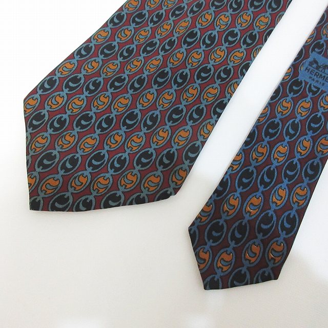 未使用】HERMES エルメス H柄 粗く ネクタイ 〈524-38〉