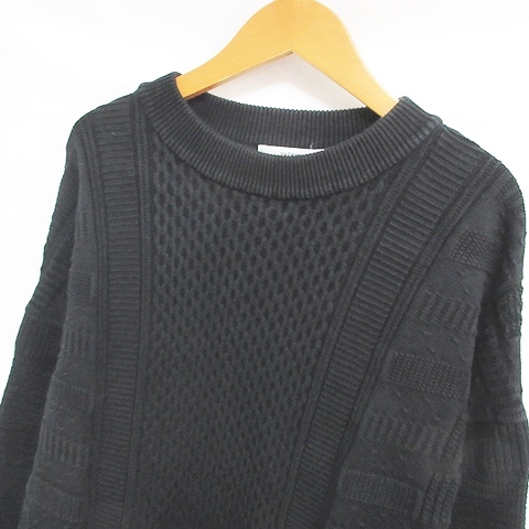 ヤシキ YASHIKI 近年モデル 19AW Arare Knit ニット セーター カットソー YSK-19AW-KN03 長袖 黒 ブラック 1 S 0424 IBO22 メンズ 新規入荷 YASHIKI Knitニット19AW Arare ヤシキ ニット/セーター