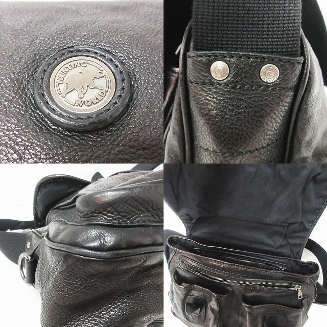 ハンティングワールド HUNTING WORLD 美品 ウォッシュド キャリー 