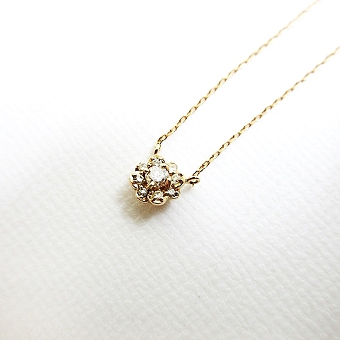 サマンサティアラ Samantha Tiara 美品 K18 0.09CT ネックレス 