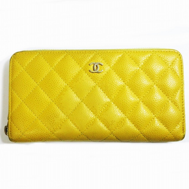 シャネル CHANEL 25番 マトラッセ キャビアスキン 長財布 ウォレット 